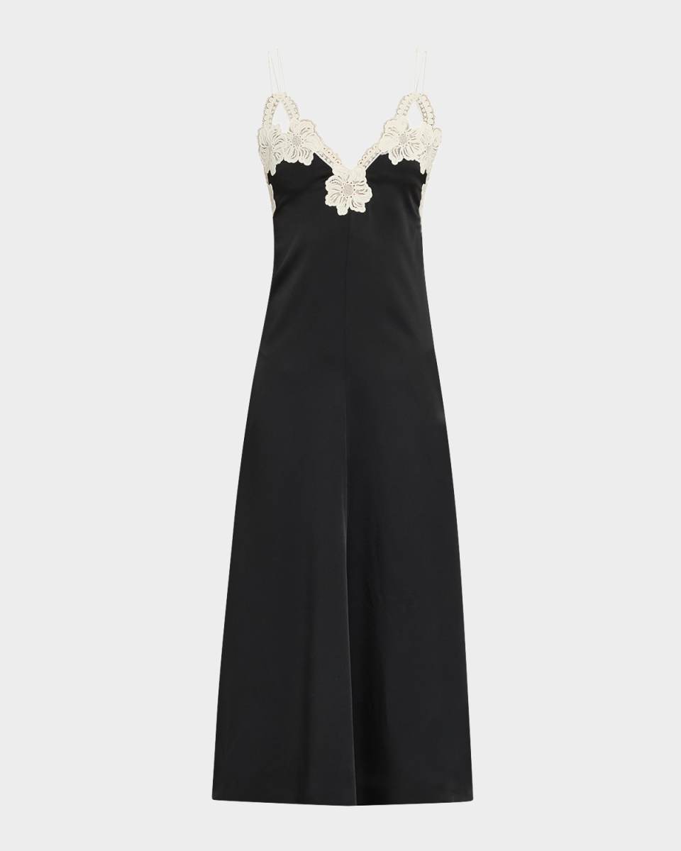 Floral Embroidered Midi Dress